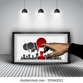 Social Media Infographic concept background with a lot of design elements and space for your text.