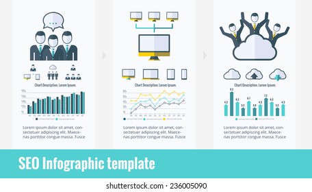 Social Media Infographic Elements.