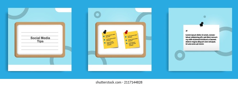 Social media informative task to do post banner template design in 3D cartoon style with hanging wooden cork board. Vector illustration