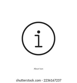 social media Instagram about and information center icon. customer service, help, support, ask, frequently asked questions symbol. outline, isolated, flat, vector icon