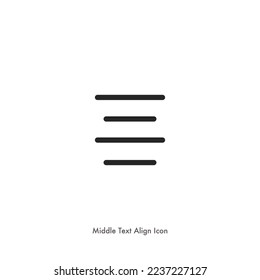 social media Instagram align text center icon. line symbols. outline, flat, isolated, vector icon