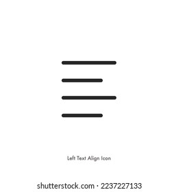 social media Instagram align text left icon. line symbols. outline, flat, isolated, vector icon