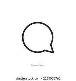 social media, Instagram comments icon. share and post opinions. chat bubble and text symbol. outlined, flat, vector icon.