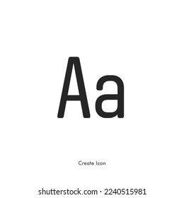 social media Instagram create text icon. outline, flat, isolated, simple, vector icon.