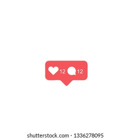 Social media Instagram interface notification buttons, icons. home,  comment, search,   like, user story. Vector illustration