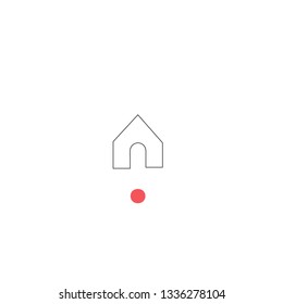 Social media Instagram interface notification buttons, icons. home,  comment, search,   like, user story. Vector illustration