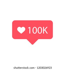 Social media. Instagram Like icon vector. Vector illustration.