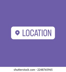 social media Instagram location sticker vector