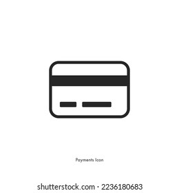 social media Instagram payments icon, credit and debit card, bank, bills, payment, buy, purchase, sale, and finances symbols. outline, isolated, flat, vector icon