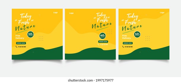 social media instagram post template. Suitable for Social Media Post Restaurant and culinary Promotion.

