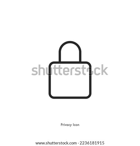 social media Instagram privacy icon. personal information, lock, key, locked, private, personal, protection, safe symbol. outline, isolated, flat, vector icon