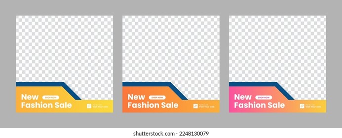 Social media and Instagram sale posts. Flat and minimalist Suitable for fashion sale web internet ads.