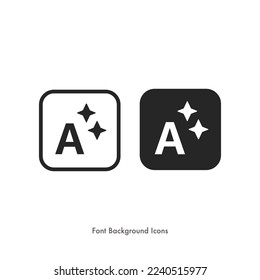 social media Instagram stories edit text and change font and text background icon. outline, flat, isolated, simple, vector icon.