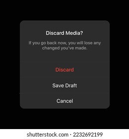 social media Instagram stories sticker box and frame. discard video sticker and design. cancel icon.