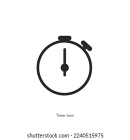 temporizador de historias y videos en medios sociales. reloj, reloj, símbolo de tiempo. icono de contorno, plano, aislado, simple, vectorial.