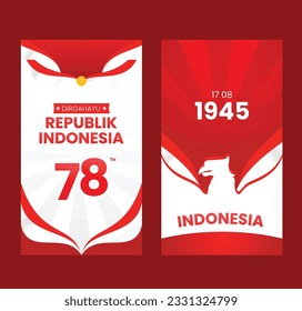 social media instagram story Indonesia independence day 17th August