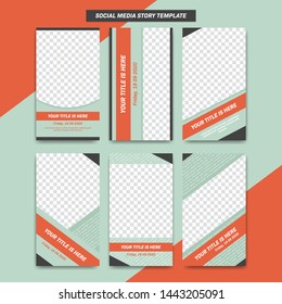 Social media instagram story template with typography background art style simple and classic