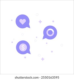 Social Media Interaction Icons In Flat Vector Illustration Symbolizing Engagement, Communication, And Digital Connections, Isolated On White Background.