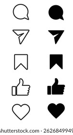 Social media interface icon. Social media icon