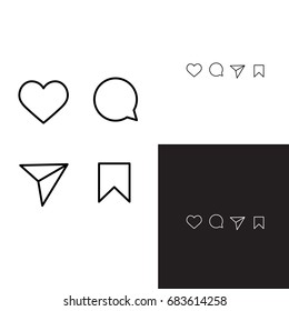 Social Media Interface Icons