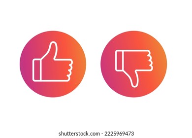 Social Media Interface Like Dislike Design Elements for SMM, CEO, APP, UI, UX, Marketing, Business, Advertising, Digital Network. Vector illustration