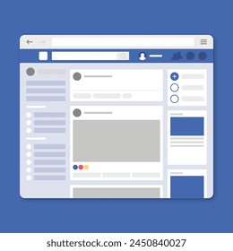 Social media interface minimalist style vector design in eps 10