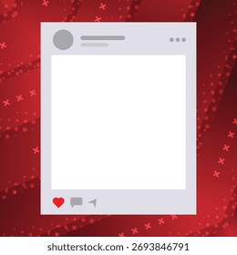 Maqueta de interfaz de redes sociales con espacio para contenido, perfecta para campañas de marketing, diseños de exhibición o proyectos de marca en línea