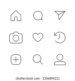 Set Popular Icons Isolated On White Stock Vector (Royalty Free ...