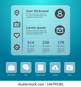 social media. interface for web or mobile applications. eps 10