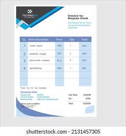 Social Media Invoice Template Design