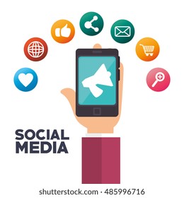 social media isolated icon design