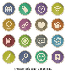 Social media label icons for web