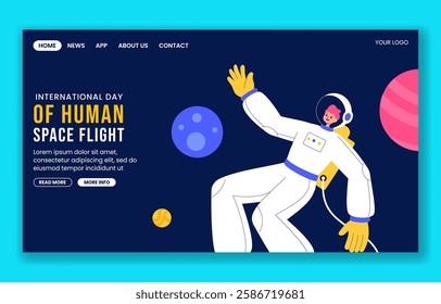 Social Media Landing Page Template for Human Space Flight Awareness
