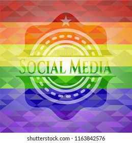 Social Media lgbt colors emblem 