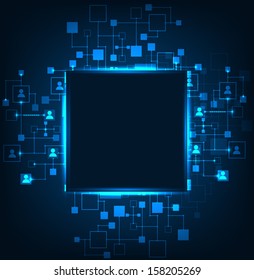 Social media light vector background