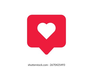 Redes sociais como ícone de botão com símbolo de coração para engajamento e apreciação vetor de elemento de interface do usuário