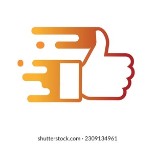 social media like hand icon.

