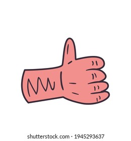 Social media like hand isolated