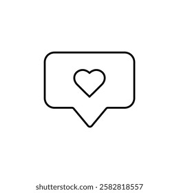 Social media Like icon Flat isolated outline sign