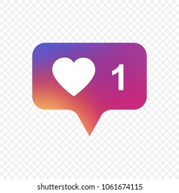 social media like vector icon