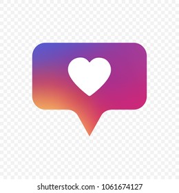 social media like vector icon