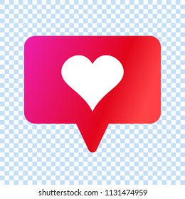 Social media like vector icon.