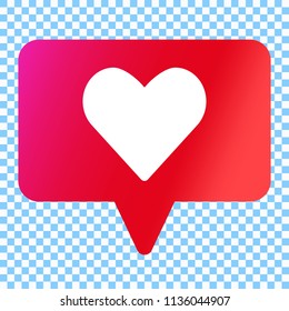 Social media like vector icon.