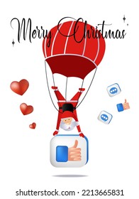 Social media likes from Santa Claus