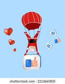 Social media likes from Santa Claus