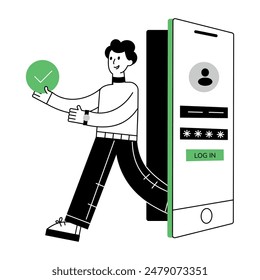 Social Media Linear Mini Illustrations