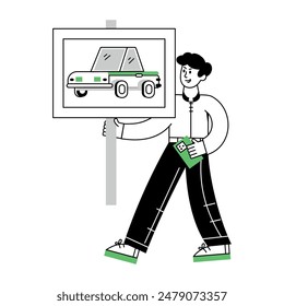 Social Media Linear Mini Illustrations