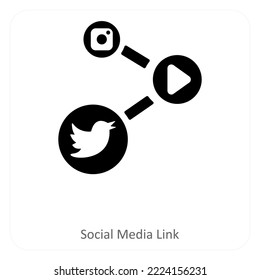 social media link icon concept