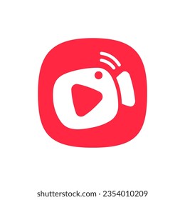 social media live broadcast icon streaming video online meeting