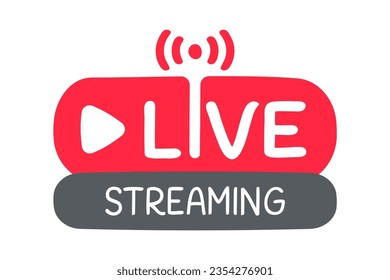 social media live broadcast icon streaming video online meeting